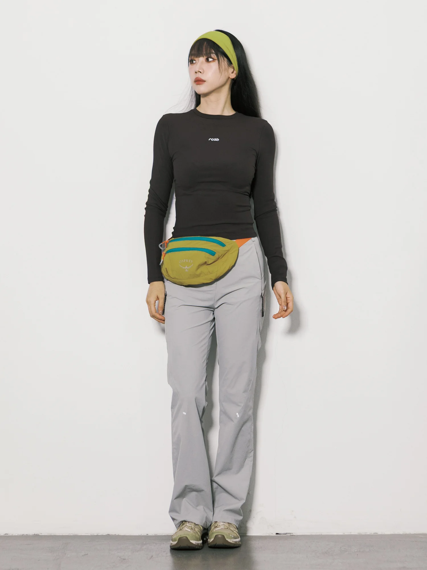 Outdoor Women's Quick Dry Patchwork Wide Leg Pants Casual Nylon Sporty Slim Fit Trousers Durable Water Resistant Zipper Fly
