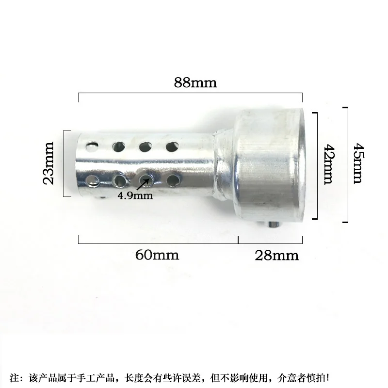 Peredam suara motor, peredam suara panjang, aksesori motor Universal ukuran 42mm 45mm 48mm 60mm