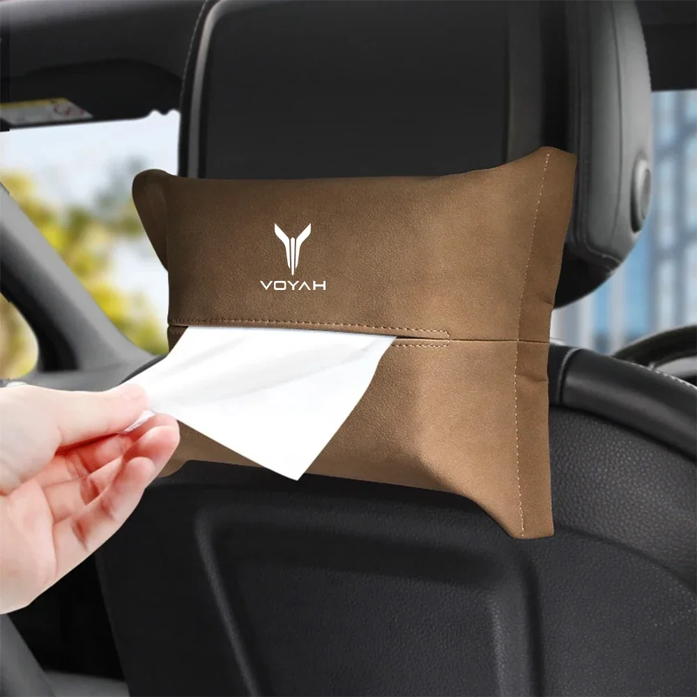 For Dongfeng Voyah Free Dreamer 2021 2022 2023 Car Armrest Tissue Bag Seat Black Tissue Box Interior Storage Accessories