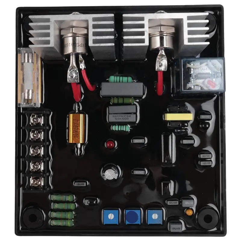 VEHO-Universal POW50A AVR 30A Automatic Voltage Regulator For Brush And Brushless Generator Stabilizer Control Adjuster Module P