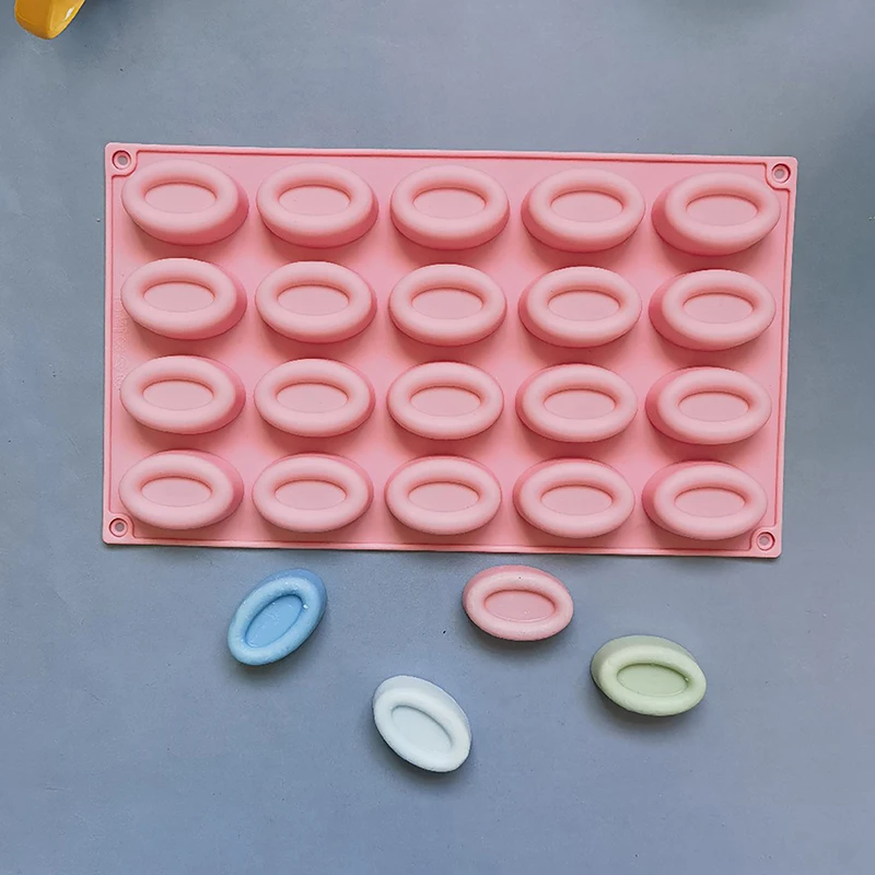 20 Holes Oval Donut Silicone Mold Cake Pudding Dessert Mould Baking Utensils Chocolate Molds