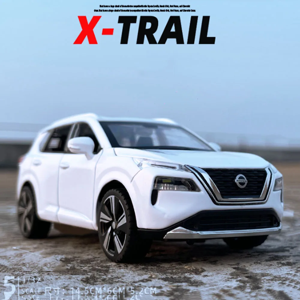 1:32 Nissan X-TRAIL Legering Speelgoed Auto Model Diecast Metaal Geluid Licht 6 Deuren Geopend Trek Miniatuur Voertuig Kind Verjaardagscadeautjes