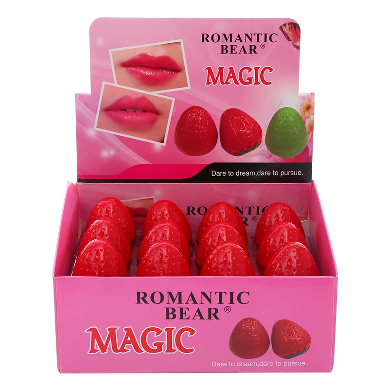 Red Strawberry Shaped Lip Balm Moisturizer Nutritious Lips Sweet Tast Lip Balm Color Lipstick Lipgloss Lip Stain