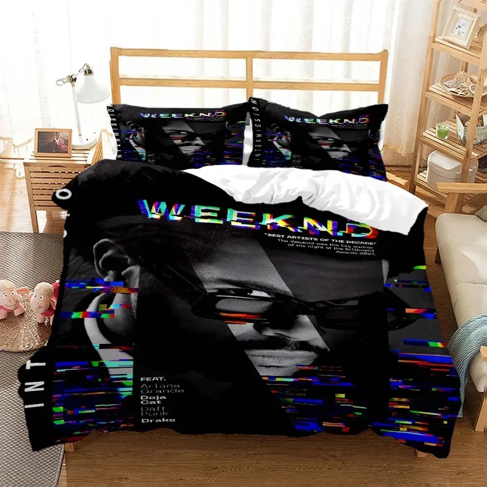 

Die Weeknd pop singer 3D fashion printed bedding Queen bedding set Customized King size bedding set Soft and comfortable