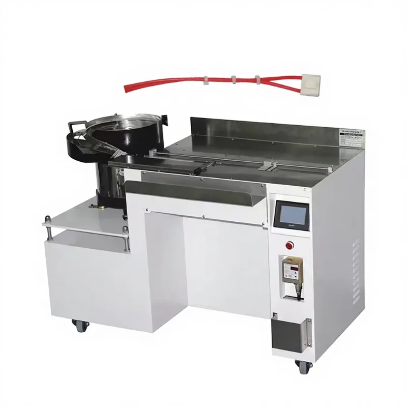 Nylon harness strapping machine with winding, piercing, cutting and sheathing functions