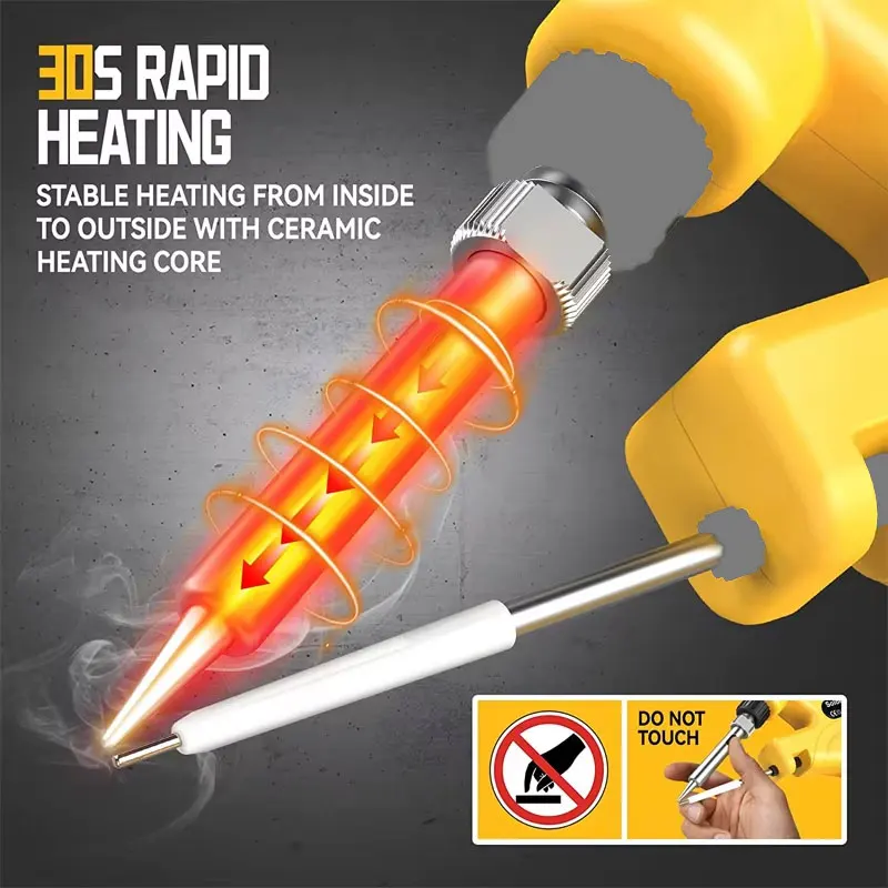 Cordless Soldering Iron Gun for Dewalt 18V 20V Li-ion Battery Automatic Feed Hand-held Quick Preheat Soldering Welding Gun Kit