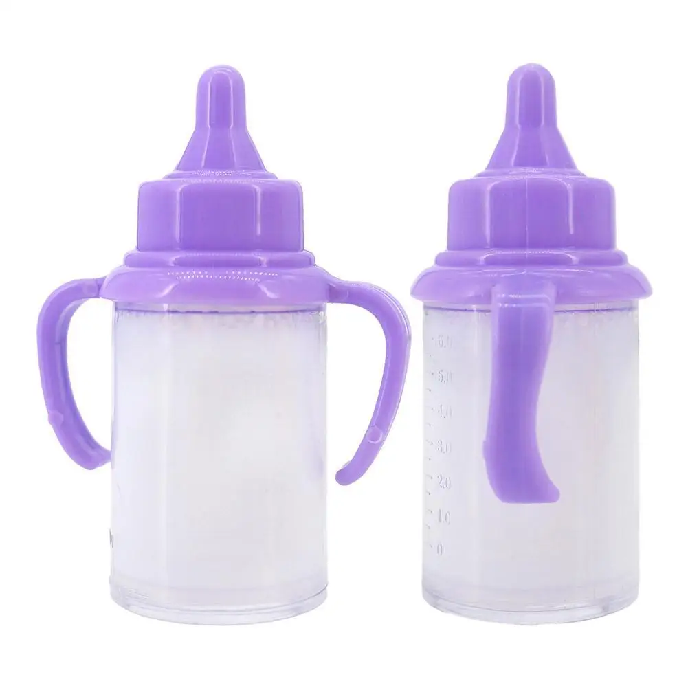 Magic Disappearing Baby Bottle Toy Set, Realistic Doll Feeding Accessories with Pacifier Juice Bottle Spoon, Pretend Play