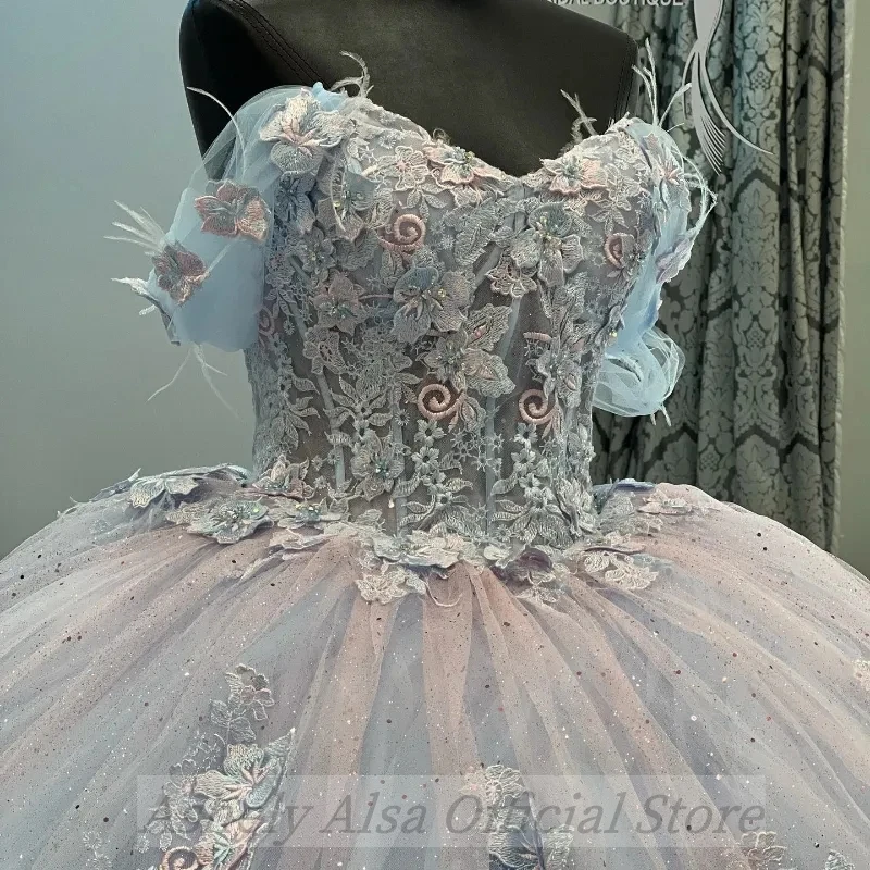 Robe de Princesse Quinceanera à Lacets pour ixd'Anniversaire, Tenue de Bal Éducative, 15 Ans