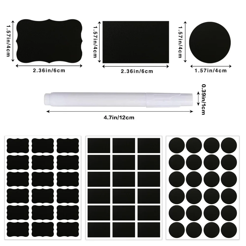 Writing Chalkboard Sticker PVC Waterproof Removable Label Blackboard Decal For Household Pantry Organizing Supplies