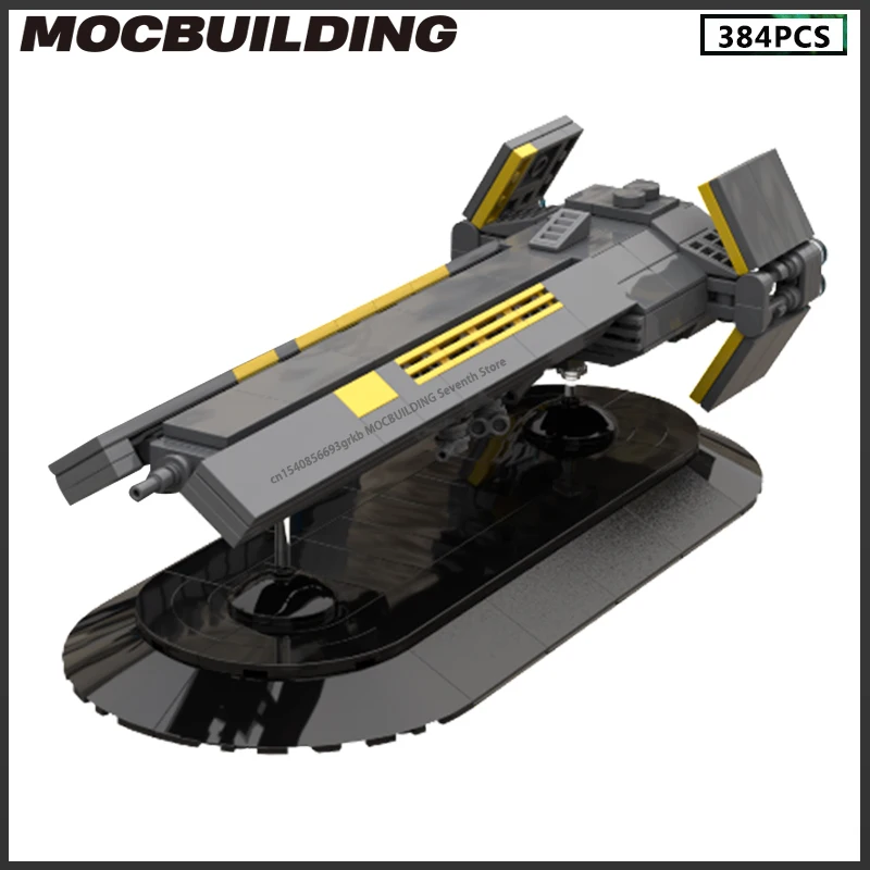 MOC Space Famous Game Series Model Miniature Destroyer DIY Assembly Bricks Spaceship Toys Creative Collection Birthday Gifts