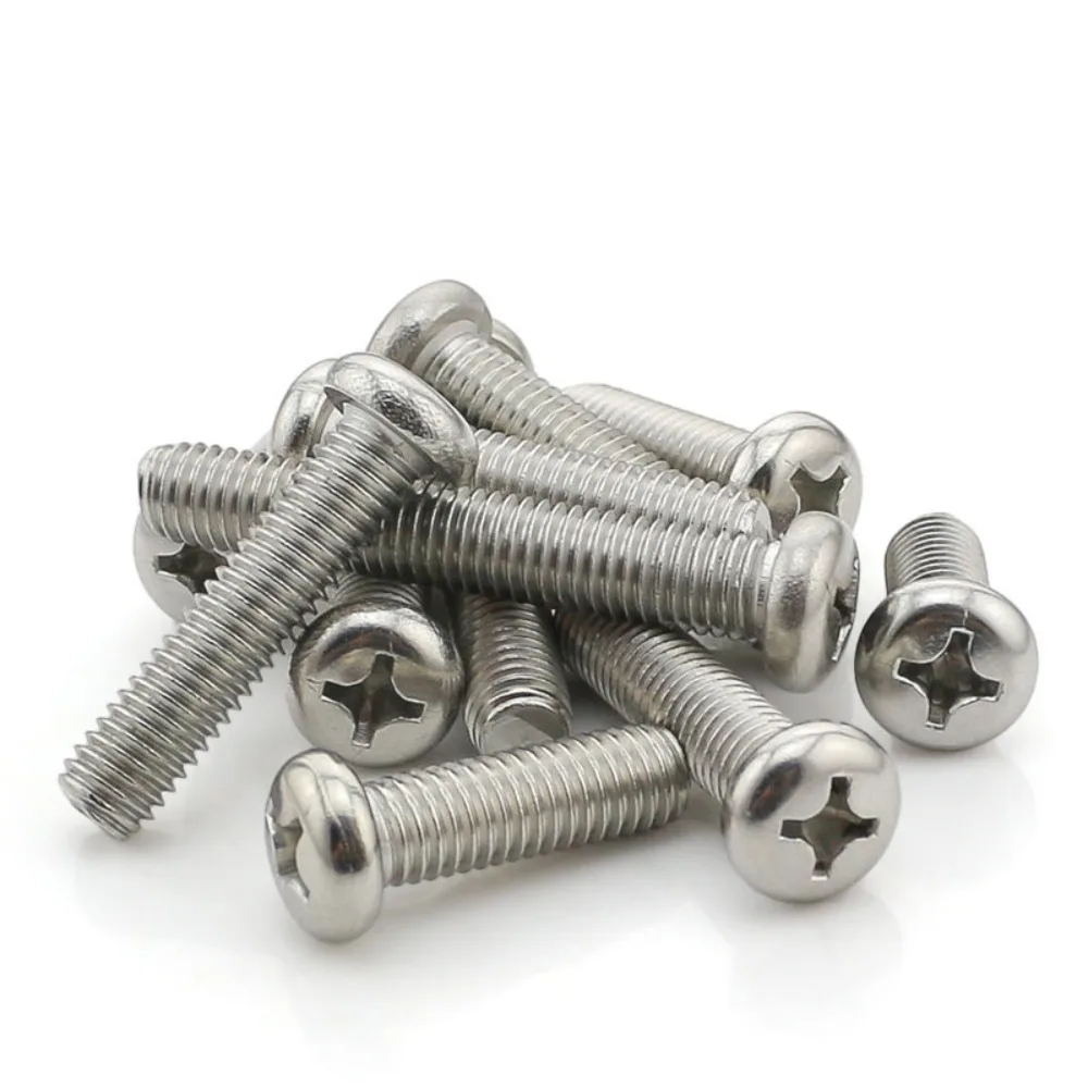 260-Piece Stainless Steel Phillips Head Machine Screw Kit, M3, M4, M5, M6, Fully Threaded Phillips Head Machine Screws