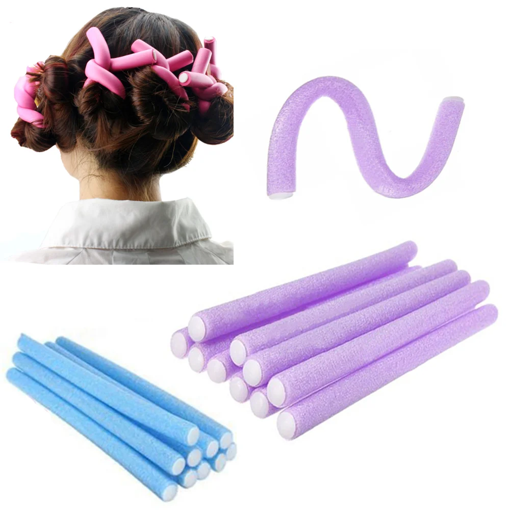 10pcs Universal Perm Curling Bar Hair Curling Stick Colorful Sponge Curling Iron Pearl Cotton Eva Curling Iron