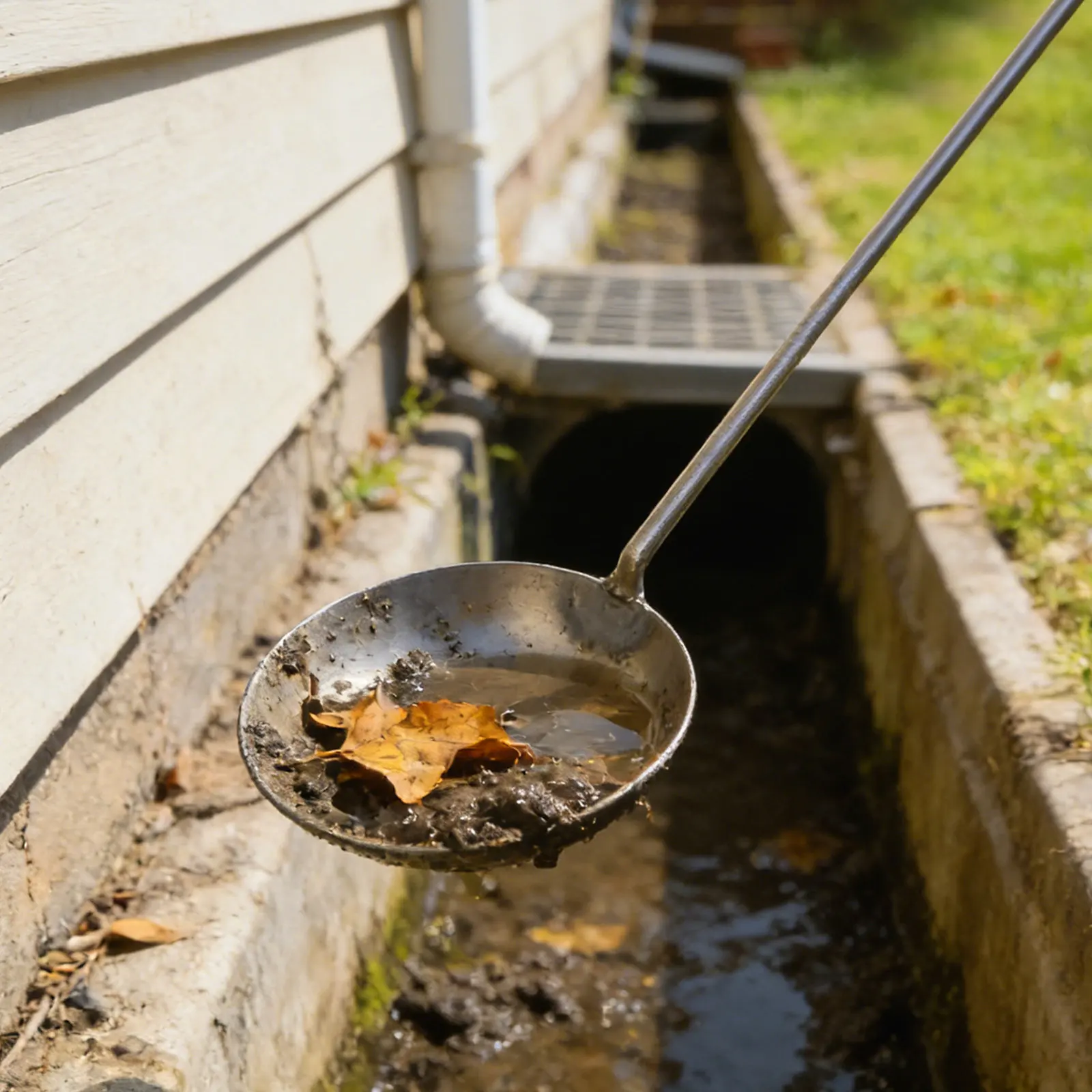 

Robust Iron Ladle Scoop with Extended Long Handle Thick Garden Water Scoop for Mud Cleaning Watering Bailers Kitchen Garden