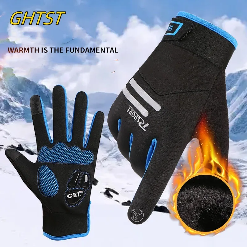 Guantes Térmicos antideslizantes para deportes al aire libre, manoplas cálidas de lana para esquí, bicicleta, motocicleta, Scooter, nieve, accesorios de Snowboard, Invierno