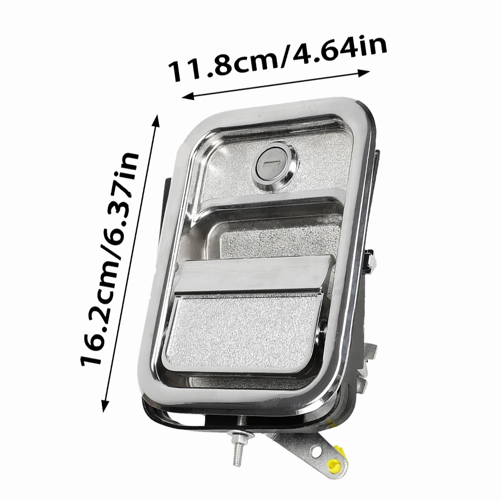 Exterior Door Handle Right Passenger Fits 2000-2011 Models Includes Key Cylinder For Freightliner 2000-2011 Silver