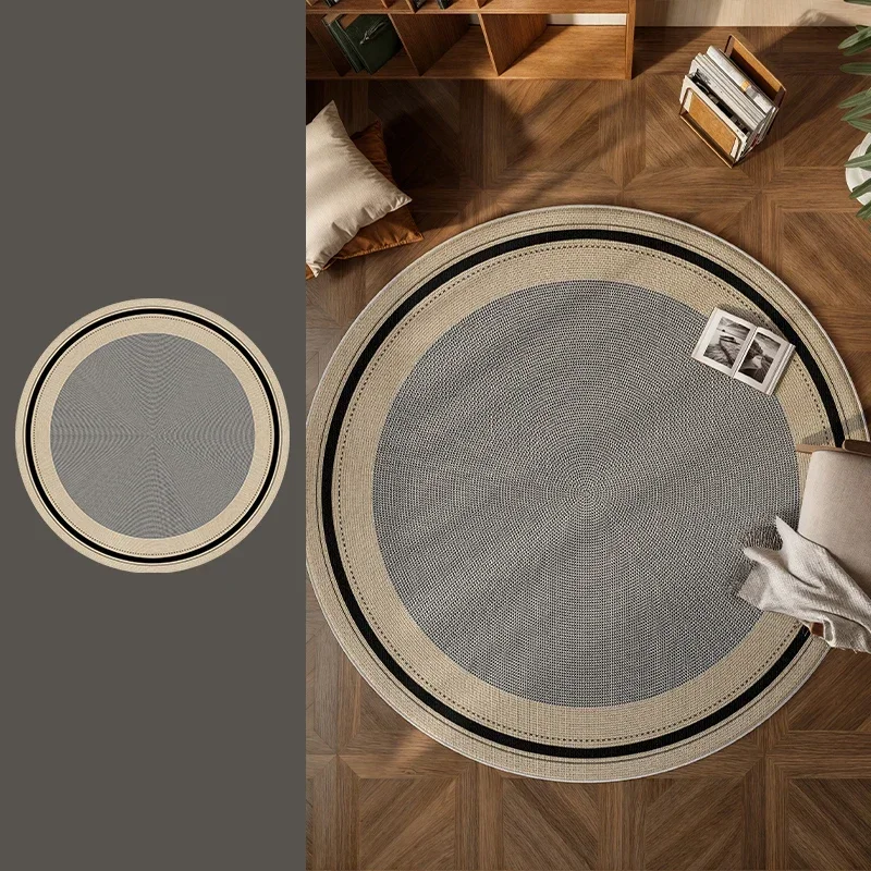 Round Bedroom Rug Autumn Decor Interior Minimalist Bedroom Rug Fashionable Various Styles Tappeto Soggiorno Home Furniture