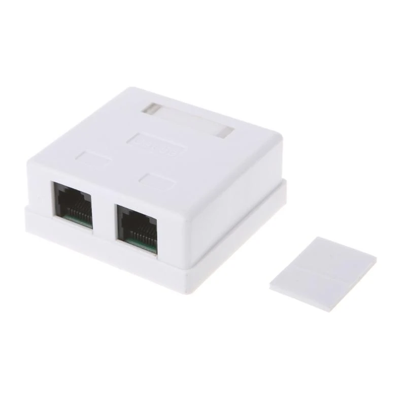 2025 Neues RJ45 Junction Box Cat5e 8p8c Connector 2-Port-Desktop-Verlängerungskabel von Frauen-Frauen-Desktop