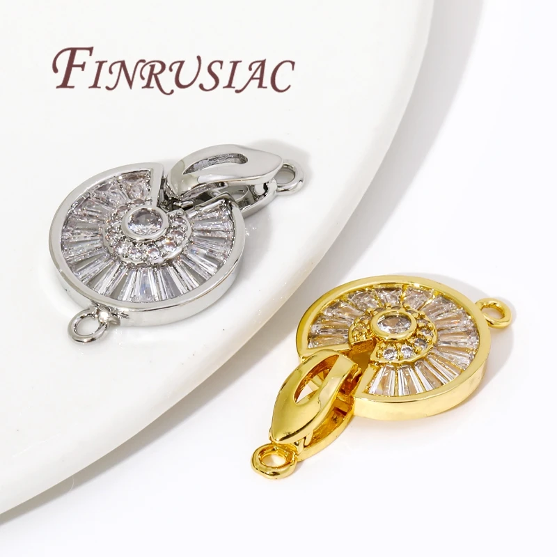 18K vergoldete Schlösser für Schmuck, Armbänder, Verbinder, Verschlüsse, DIY-Halskettenherstellungszubehör, Verschluss für Schmuck – Detail 22