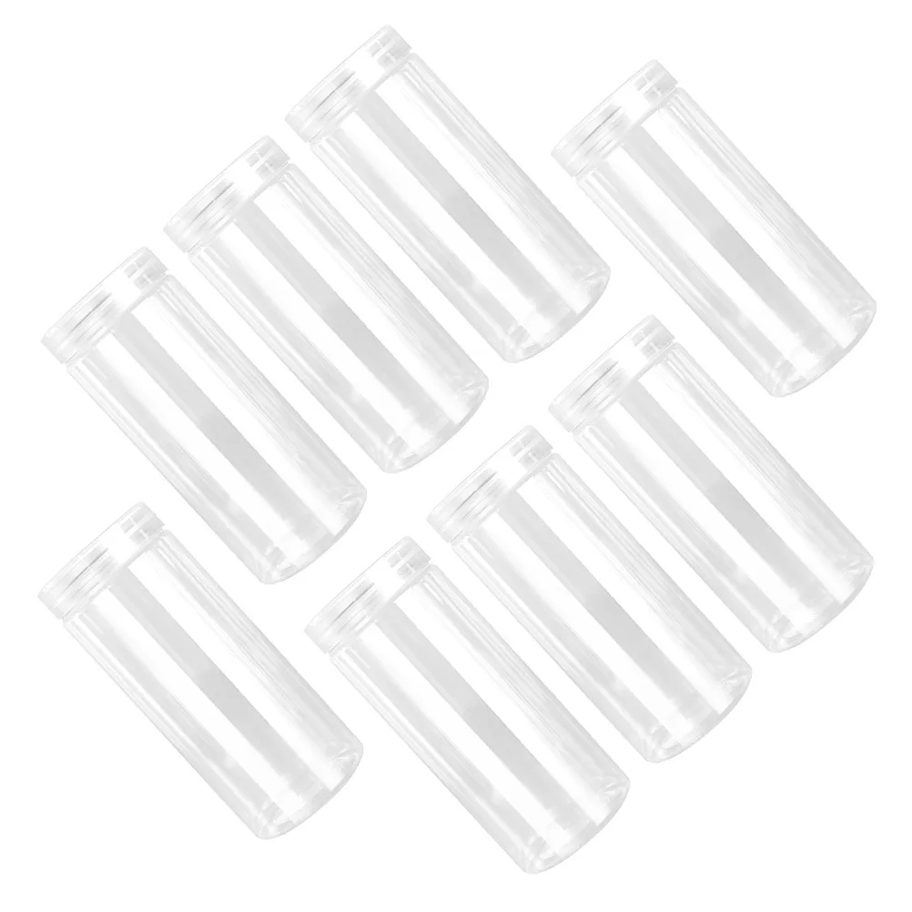 10 ชิ้นขวดพลาสติกใสทนทานป้องกันการรั่วซึมกลมจัดเก็บขวดแบบพกพาขนาดเล็กภาชนะขวดพลาสติก