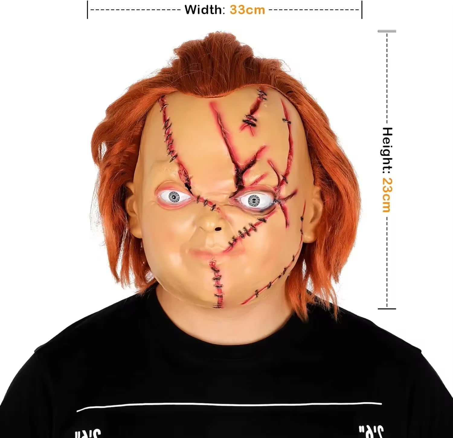 Quality Chucky Mask Adult Child Play Costume Masques Ghost Chucky Mask Face Latex Mascarilla Halloween Devil Killer Doll Helmet