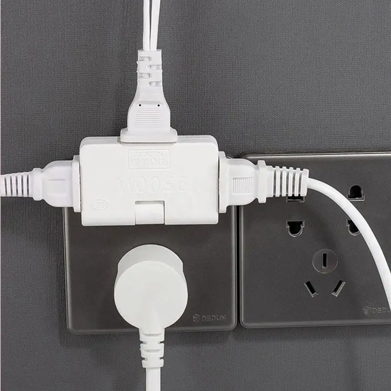 Rotatable ac power Socket Converter One In Three 180 Degree Extension wall Plug Multi us plug Mini Slim Outlet Adapter Light M20