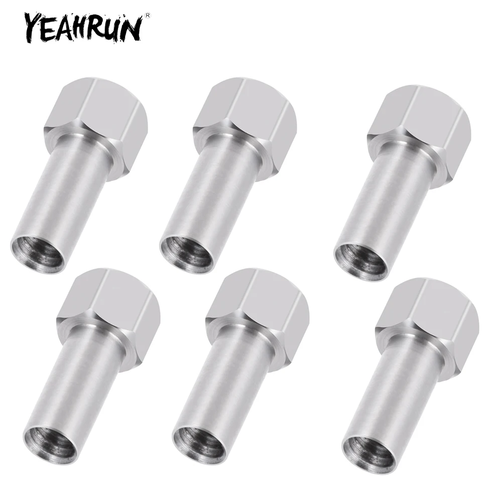 YEAHRUN  1Set Extended 2/3/4/5/6mm Wheel Hex Nuts Adapter for 1/18 RC Crawler Car TRX4-M Upgrade Parts