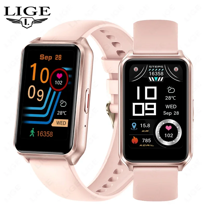 

LIGE Women Smart Watches Fashion Ladies Gift Sports Fitness Watch Heart Rate Health Monitor Ai Voice Assistant Music Smartwatch