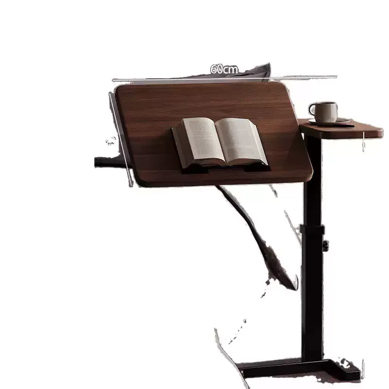 Foldable Coffee Tea Table Mobile Laptop Desk Sofa Bed Side End Table With Hidden Wheels Home Office Furniture