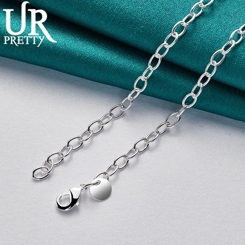 UPRETTY-925 Sterling Silver Smooth Uva Bead Colar Para As Mulheres, Festa De Casamento, Charme De Noivado, Jóias Presente, 18 