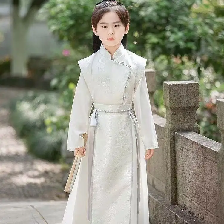 Маленький принц, детский костюм ханьфу в традиционном китайском дворцовом стиле, винтажный костюм рыцаря для мальчиков, танцевальное платье для выступлений на сцене, костюм Тан