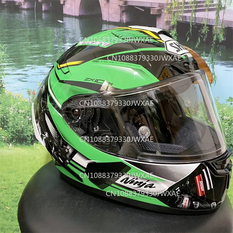 Full Face Helmet X14 ZX-10RR Green Helmet Riding Motocross Racing Motobike Locomotive Racing Capacete