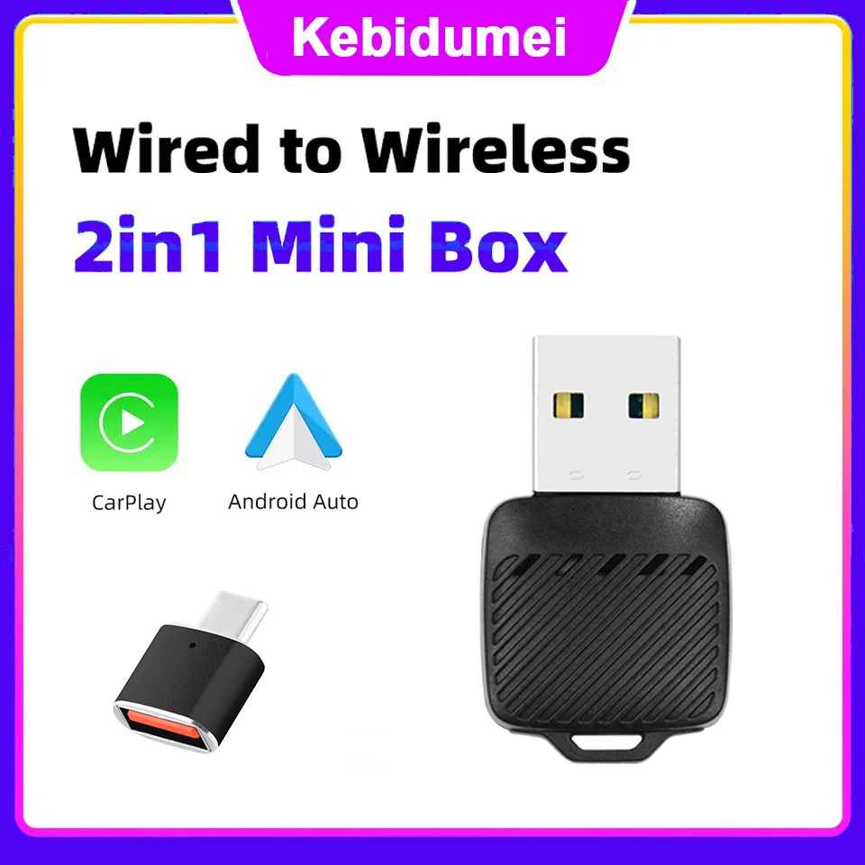 

Новый 2в1 беспроводной адаптер CarPlay Dongle беспроводной Android Auto адаптер Smart AI Box автомобильные интеллектуальные системы для автомобиля с проводным CarPlay