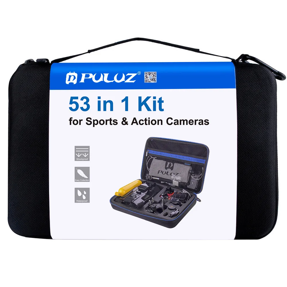 مجموعة GoPro 53-in-1 لركوب الأمواج والغوص - مجموعة ملحقات الكاميرا تحت الماء المثالية مع حقيبة تخزين كبيرة لركوب الأمواج والغوص