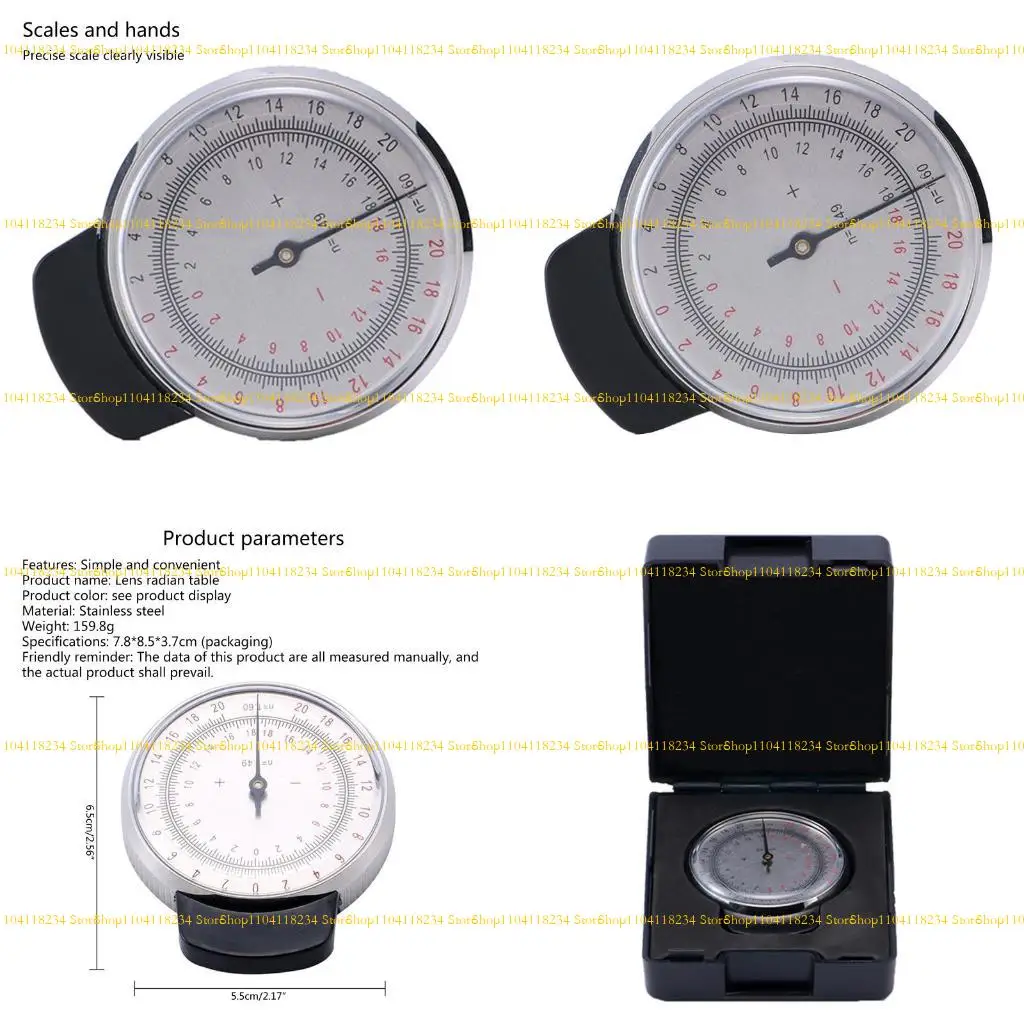 

P9FB Mechanical Watch Eyeglasses Lens Measure High Measurement Tool Stainless Steel Comfortable Touching Durable