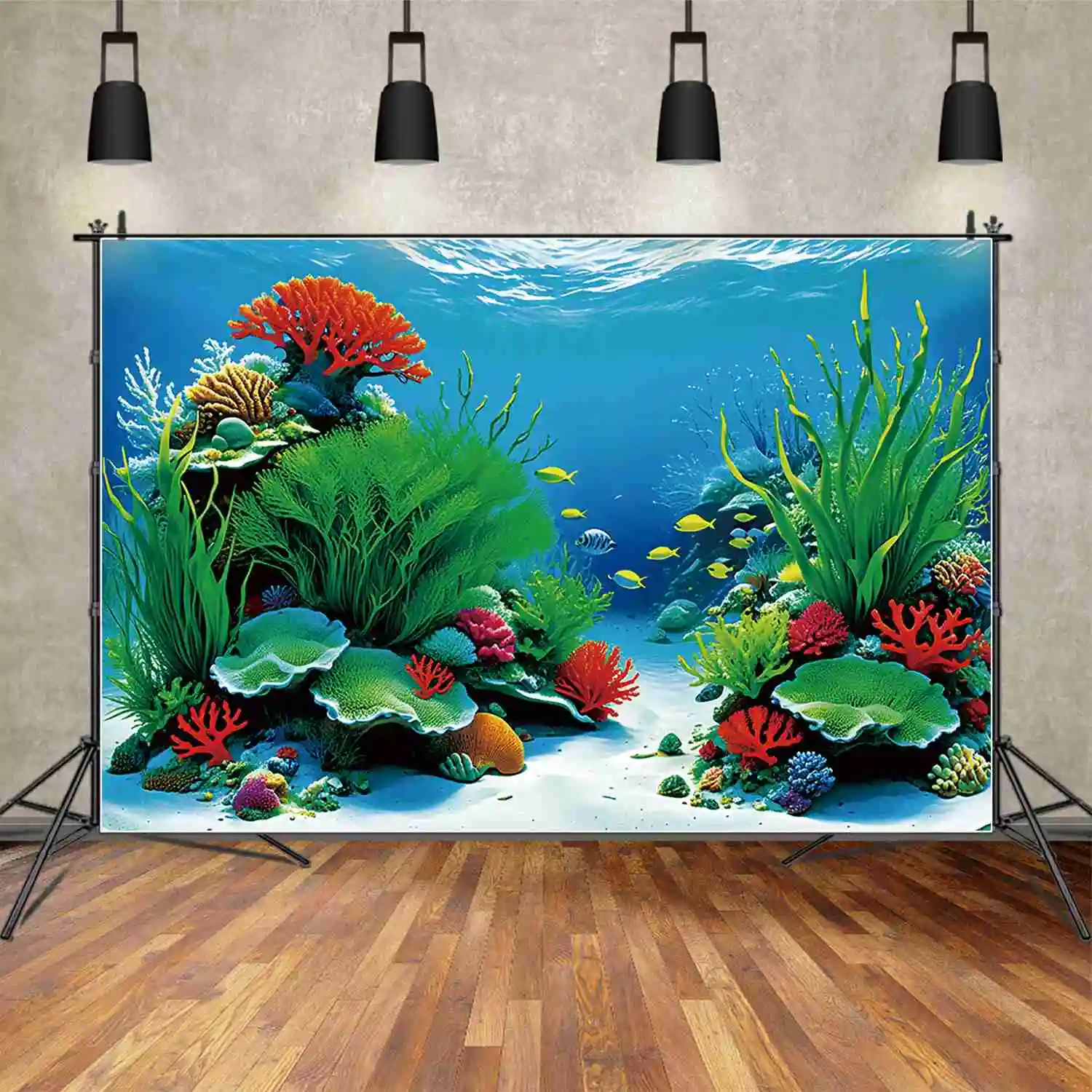 

Задний фон MOON.QG для фотосъемки с изображением морского аквариума