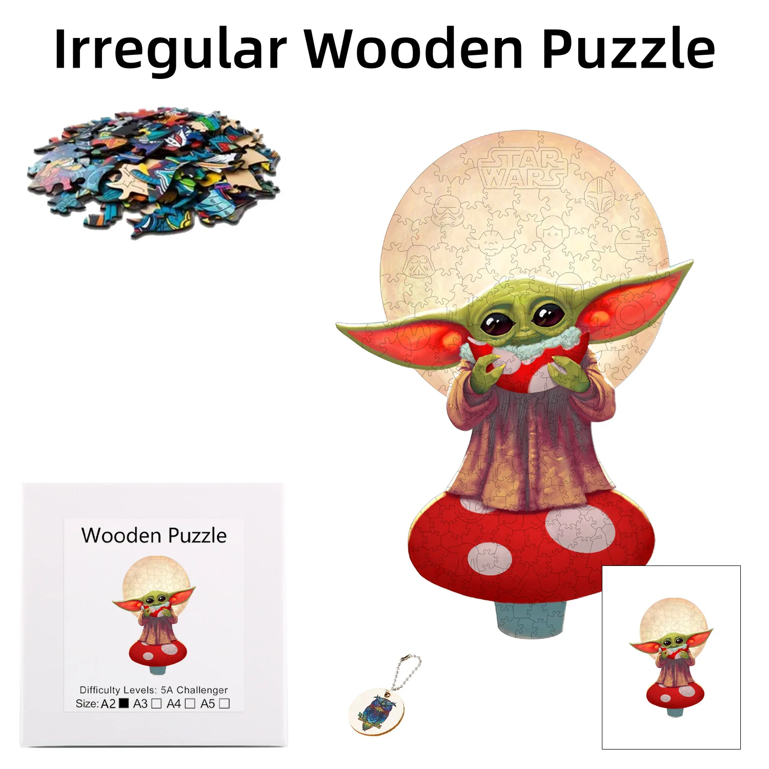 

Деревянная головоломка Disney Alien Glogu в цветочном платье - лучший рождественский подарок для детей, семьи и друзей