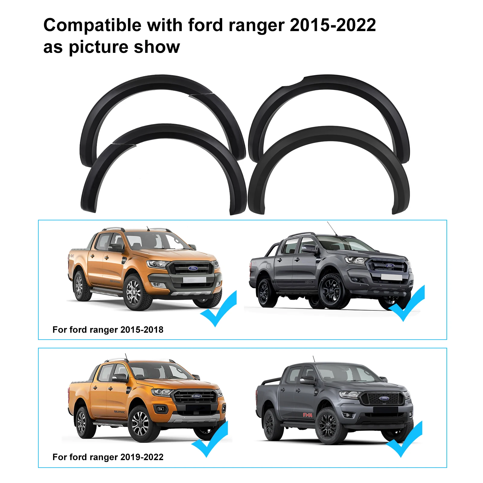 Брызговики для Ford Ranger Wildtrak T7 T8 PX MK2 MK3 2015 2016 2017 2018 2019 2020 2021 2022