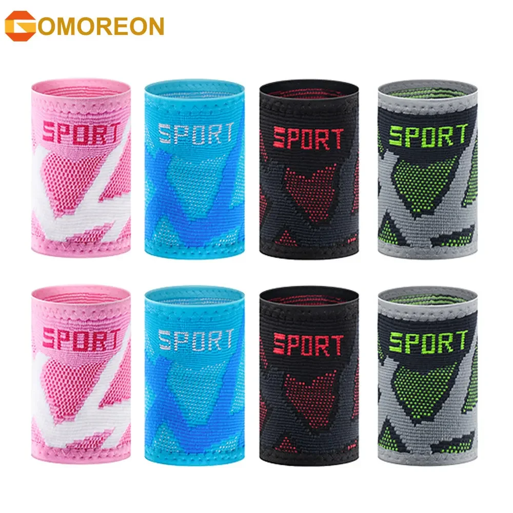 GOMOREON 2Pcs Wrist Support Nylon Knitting Wrist Protection Compression Band Breathable Outdoor Sports Wristbands Bracers