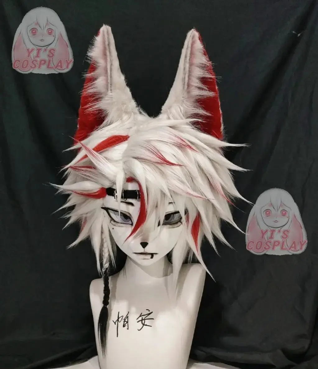 맞춤형 수제 맞춤형 Fursuit 머리 모피 Kigurumi 머리 Yis Cosplay Kemono 헤드셋 Beast 맞춤형 Fursuit Kemono Head