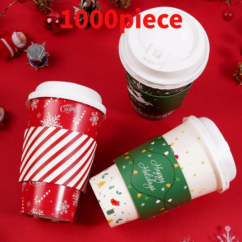 

10 00piece.Custom.Paper Cup Custom Printed Disposable Recyclable Single Double Ripple Wall Coffee Paper Cups With Lids