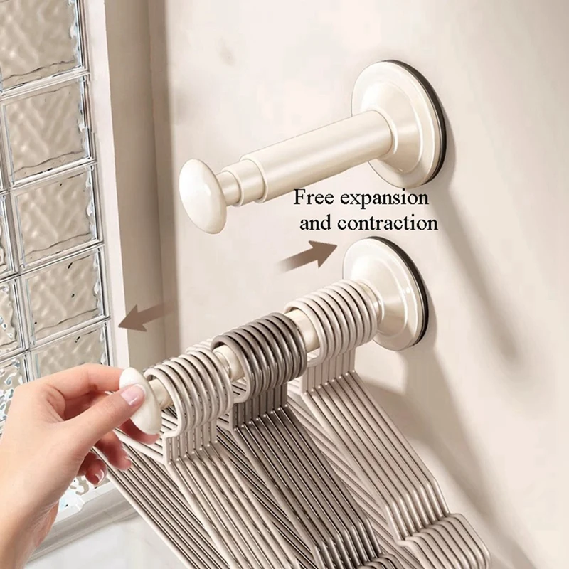 2 قطعة شفط كأس شماعات ملابس التخزين المنظم شرفة المنزل متعددة الوظائف الحائط شماعات