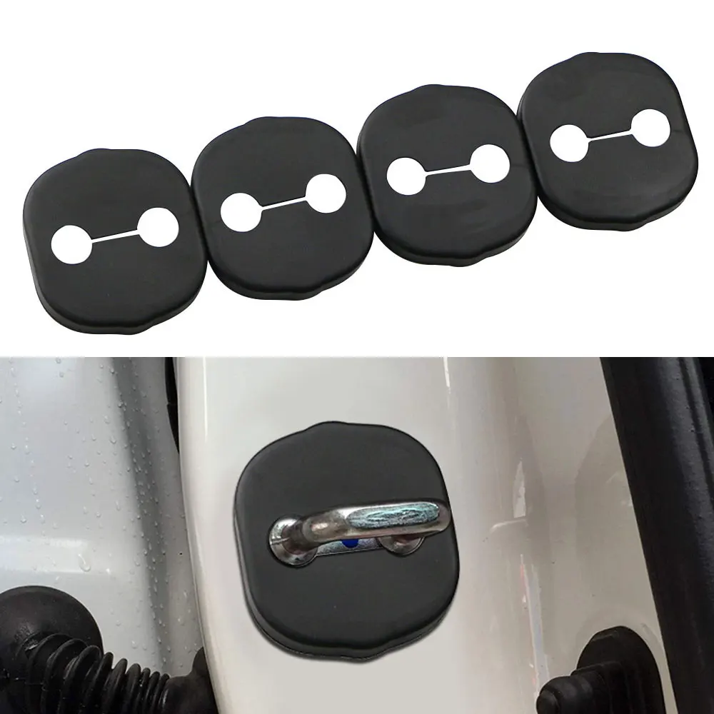 4Pcs ABS Car Door Lock Cover Protector Covers Case for Kia Rio 5 Mohave Morning Rondo 7 Carens Koup Optima Accessories