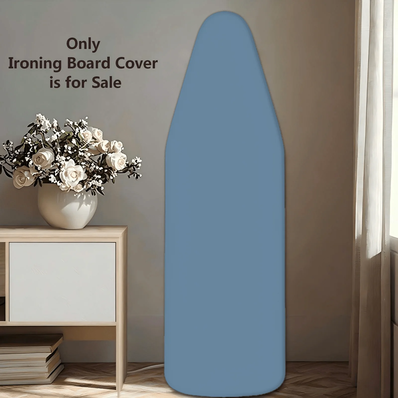 Immagine 5: Copertura per asse da stiro 120x40, coperture per tamponi da stiro resistenti con cinghia di fissaggio a gancio e anello, bordi elastici Installazione semplice