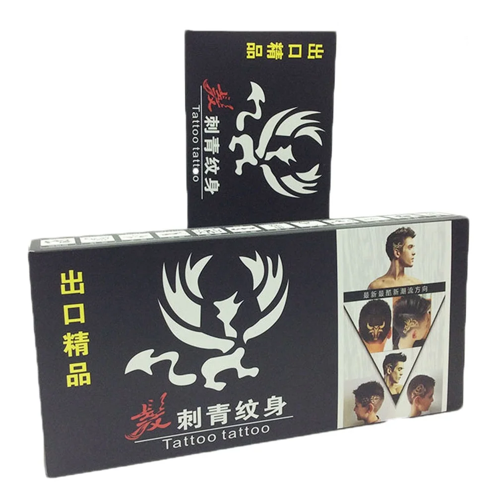 

1 Box Hair Stencils Kit Waterproof Glitter Tattoos Skin-Safe Temporary Tattoo Tools Creative Hair Pattern Set For