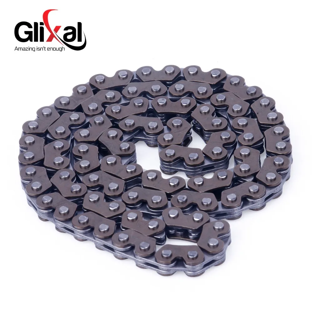 Glixal 90 linków łańcuch rozrządu dla GY6 125cc 150cc 152QMI 157QMJ silnik skutery motorower ATV gokart quady