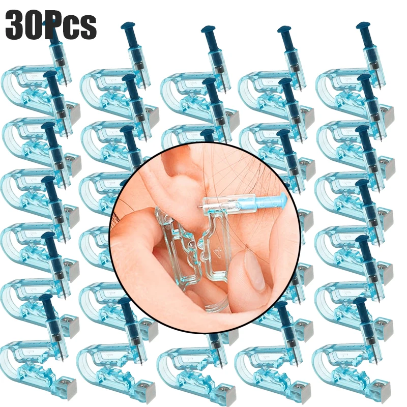 30/20/10/5Pcs Disposable Painless Ear Piercing Gun Healthy Sterile Puncture Tool Without Inflammation for Ear Nose Piercing Gun