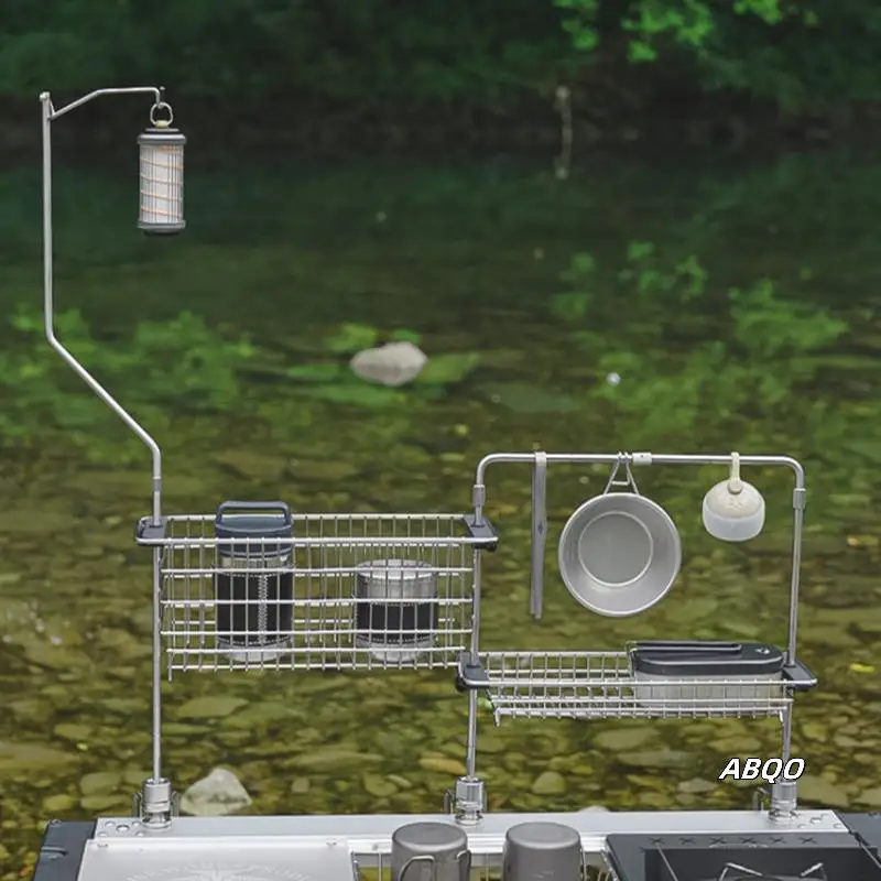 

Outdoor IGT-Table Supply Portable Stainless Steel Camping IGT-Table Accessories New