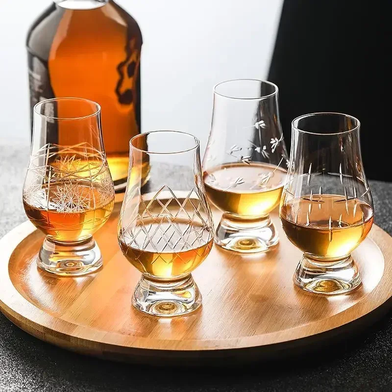 Vasos de Whisky de Cristal, Vasos de Cristal Premium Sin Plomo para Whisky, Bourbon, Scotch y Cócteles