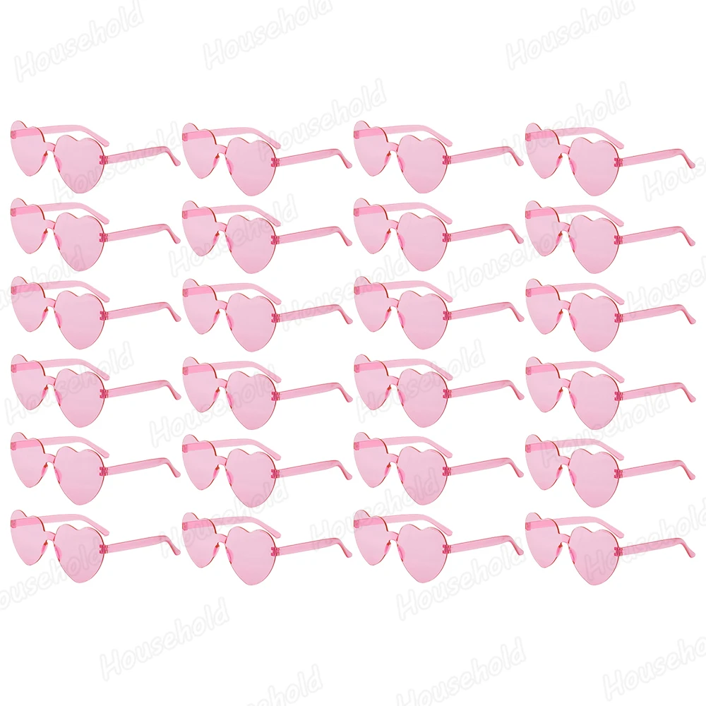 XMSJ 12–80 Stück Herz-Sonnenbrille, randlos, lustige Sonnenbrille, Junggesellenabschied, Gastgeschenke, Süßigkeiten, bunte Brille, Hochzeitsgeschenk, Mitbringsel für Gäste 4