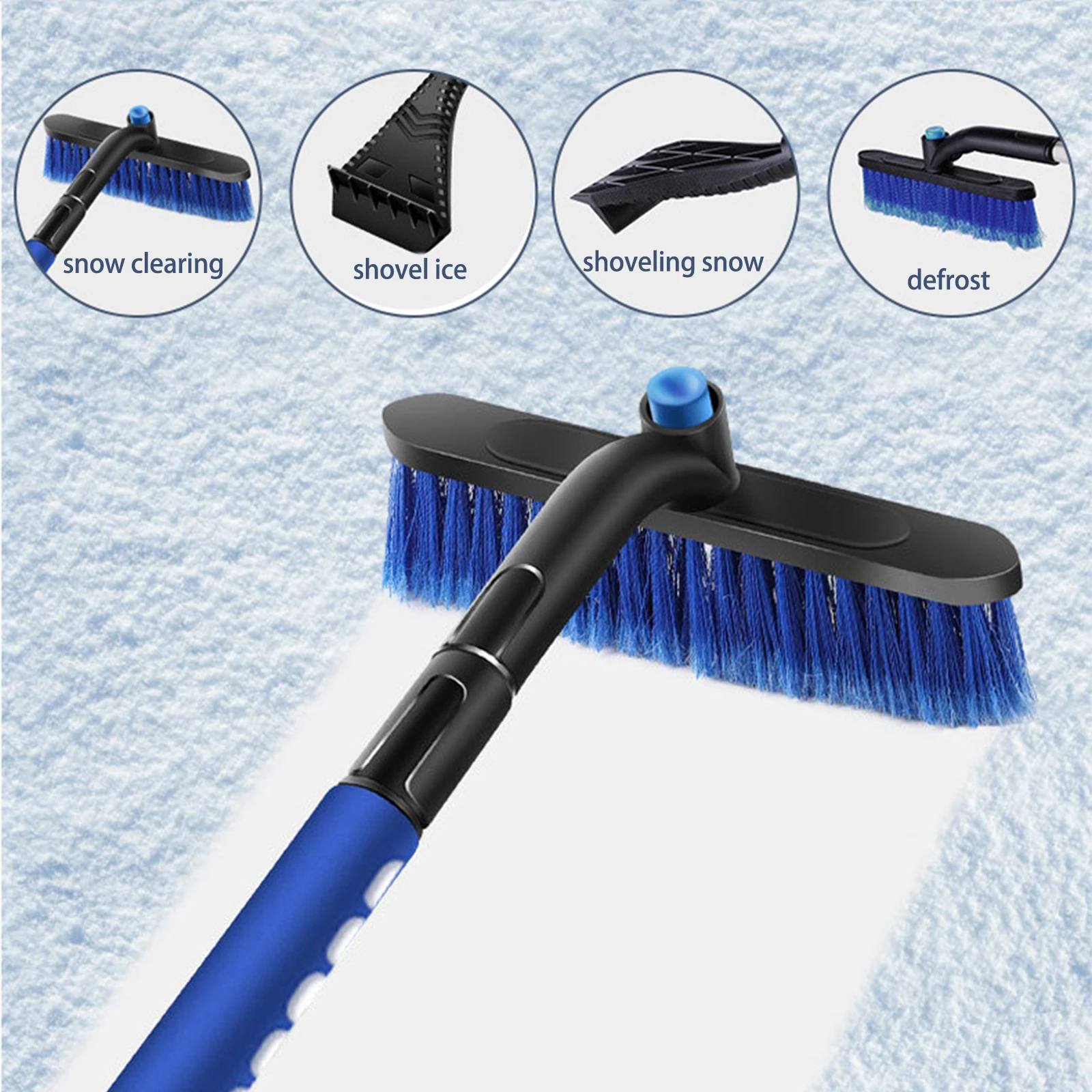 

Winter Detachable Removable Retractable Snow Shovel Cleaning Brush Portable Deicing Supplies Auto Windshield